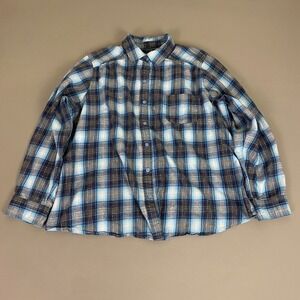 Northcrest Flannel Shirt Women's Plus Size 1X Plaid Long Sleeve Relaxed‎ Fit